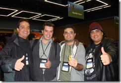 (Ramon, Andrey, Tarifa, Facunte) no MVP Summit 2009 nos EUA