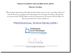 Ramon Durães, Professional Scrum Developer (PSD)